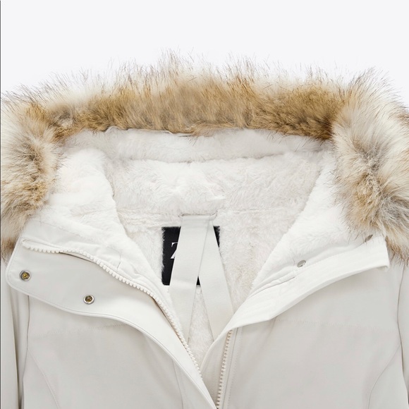 Zara Women’s Water Repellent Long Padded Coat - Picture 5 of 9